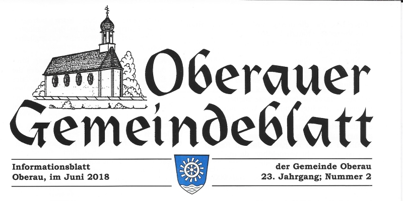 Titelleiste Oberauer Gemeindeblatt